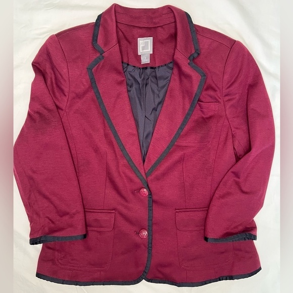 JCP Maroon and Black Blazer - Picture 7 of 9